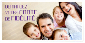 Demandez votre carte de fidélité